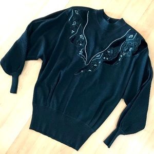 Vintage black sparkle sweater